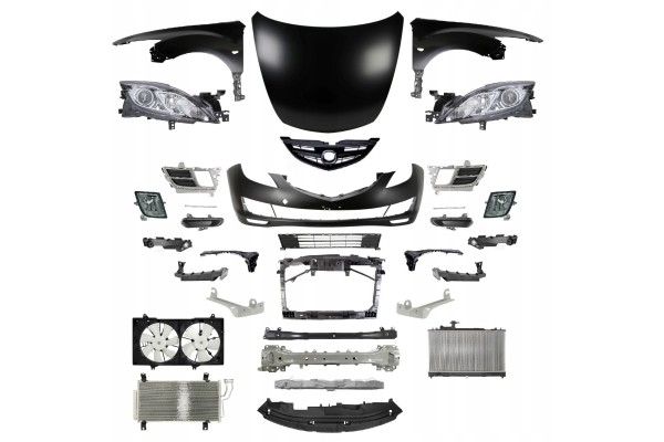 MAZDA 6 07 12 BELT BUMPER MASK FENDER HEADLIGHT