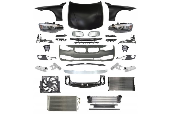 BMW 3 Series F30 Front Headlight Mask Belt Bumper