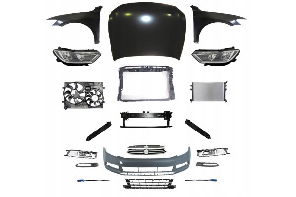 PASSAT B8 FRONT MASK BUMPER BELT LAMP FENDER