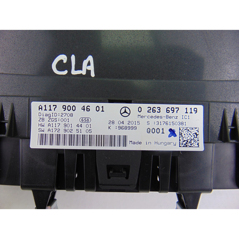 A1179004601 CUADRO INSTRUMENTOS MERCEDES-BENZ CLASE CLA (BM 117)