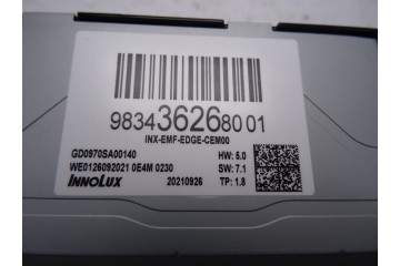 9834362680 PANTALLA MULTIFUNCION PEUGEOT 308 (P5)