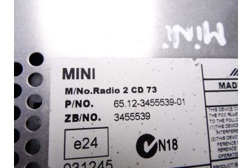 3455539 SISTEMA AUDIO / RADIO CD MINI MINI (R56) Cooper 2010 3455539 211295 MINI - 1