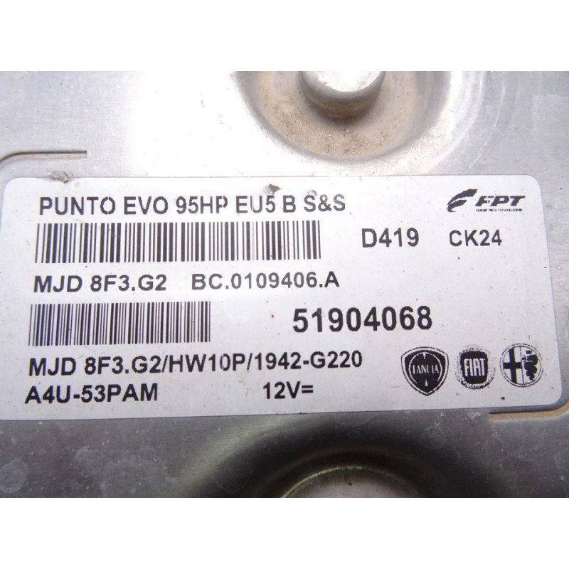 51904068 CENTRALITA MOTOR UCE FIAT III PUNTO (199) Easy 2013 51904068 212762 FIAT - 2