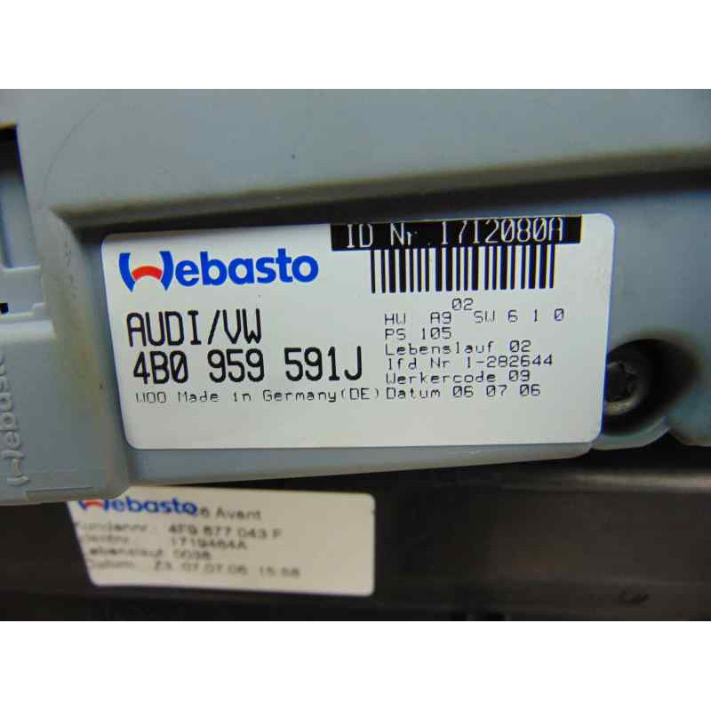 4F9877043F TECHO ELECTRICO AUDI A6 AVANT (4F5)