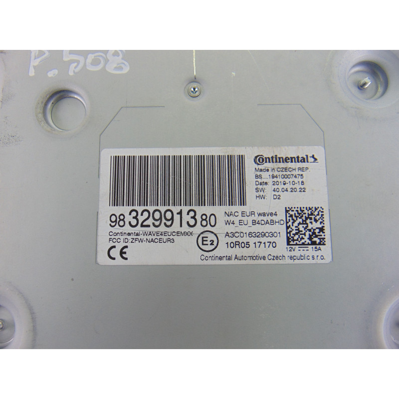 9832991380 SISTEMA NAVEGACION GPS PEUGEOT 508