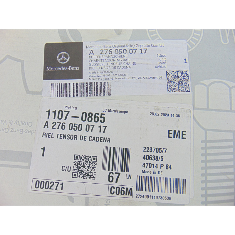 A2760500717 KIT DISTRIBUCION MERCEDES-BENZ CLASE C (BM 204) COUPE