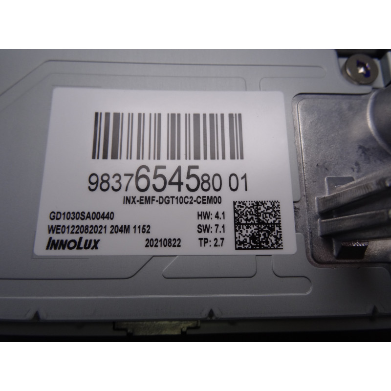 9837654580 PANTALLA MULTIFUNCION PEUGEOT 308 (P5) ACTIVE PACK 2022 9837654580 209031 PEUGEOT - 1