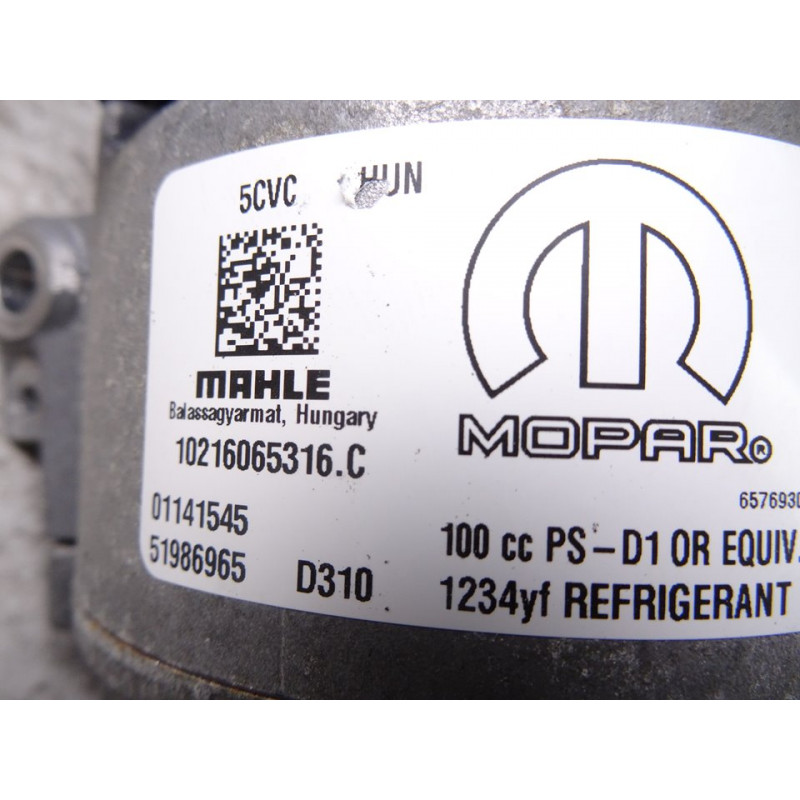51986965  COMPRESOR AIRE ACONDICIONADO FIAT II TIPO (356) BERLINA Easy 2016 51986965 213357 FIAT - 1