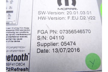 07356546570 SISTEMA NAVEGACION GPS FIAT II TIPO (356) BERLINA Easy 2016 07356546570 213293 FIAT - 3