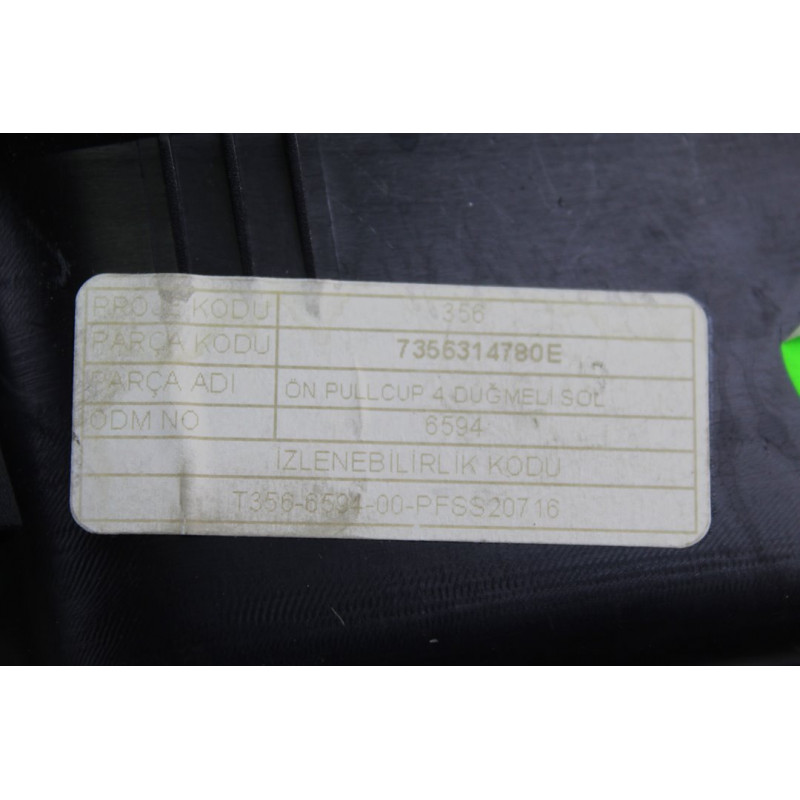 7356314780E MANDO ELEVALUNAS DELANTERO IZQUIERDO FIAT II TIPO (356) BERLINA