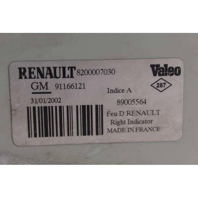  PILOTO DELANTERO DERECHO RENAULT TRAFIC II COMBI 9 - plazas  (L2H1)  acristalado, Combi largo 2002 210855 RENAULT - 1
