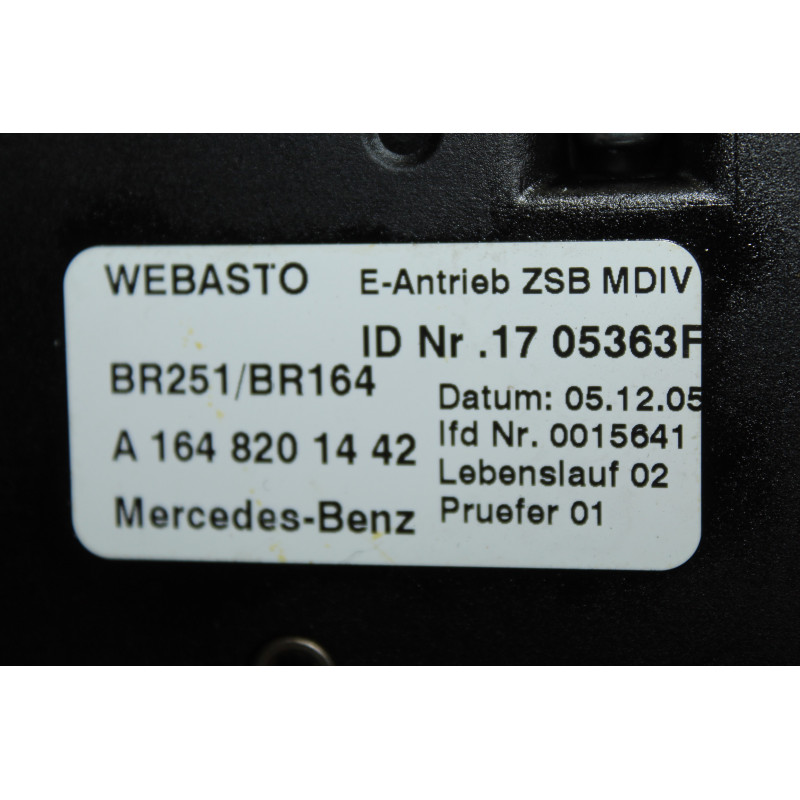 A1647800029  TECHO ELECTRICO MERCEDES-BENZ CLASE ML (BM 164) 320 / 350 CDI (164.122) 2005 A1647800029 208668 MERCEDES-BENZ - 6