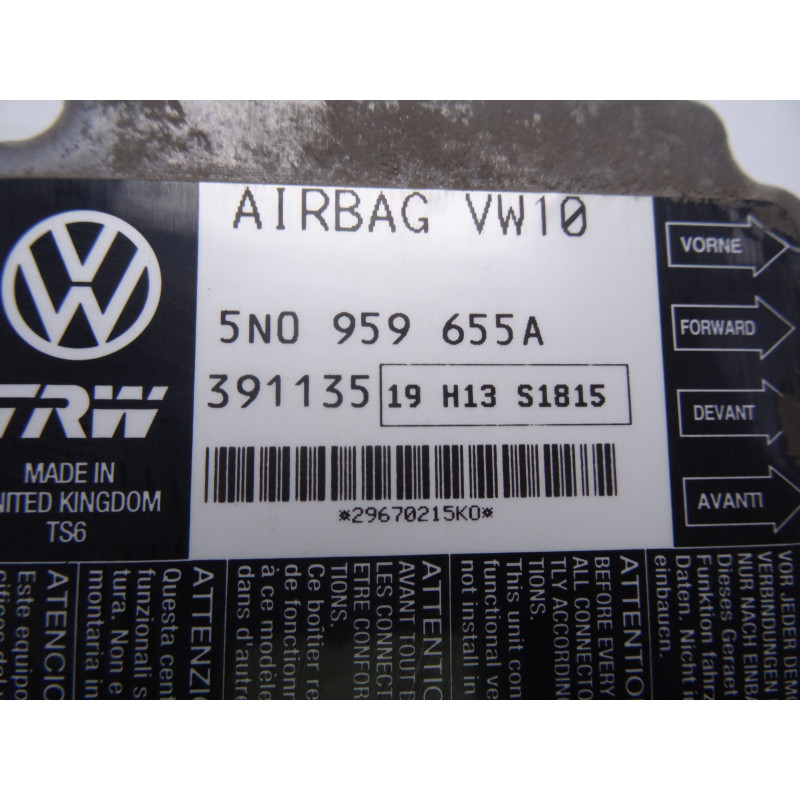 5N0959655A CENTRALITA AIRBAG SEAT LEON (1P1) Comfort Limited 2007 5N0959655A 209903 SEAT - 2