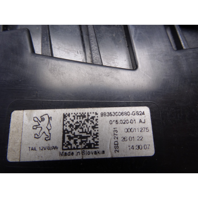 9835300680 PILOTO TRASERO IZQUIERDO INTERIOR PEUGEOT 308 (P5)