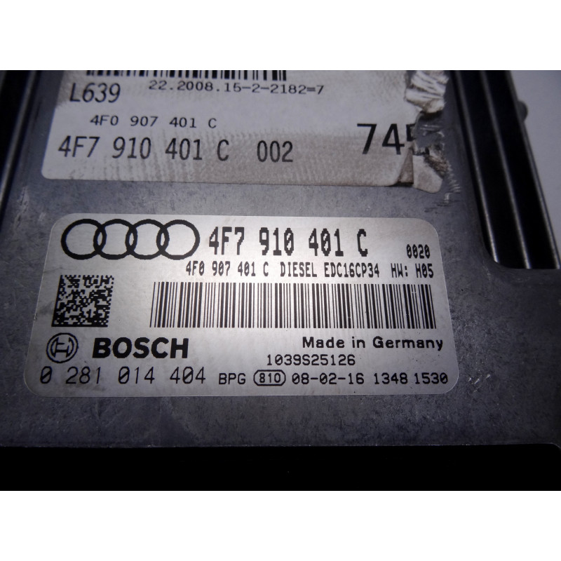4F7910401C  CENTRALITA MOTOR UCE AUDI A6 ALLROAD QUATTRO (4FH) 2.7 TDI  Quattro 2008 4F7910401C 210361 AUDI - 2