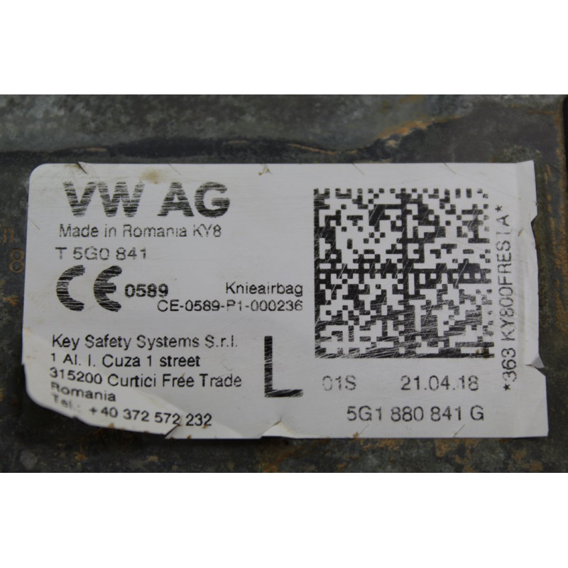  KIT AIRBAG VOLKSWAGEN GOLF VII BERLINA (BQ1/BE2) Advance 2018 213513 VOLKSWAGEN - 10