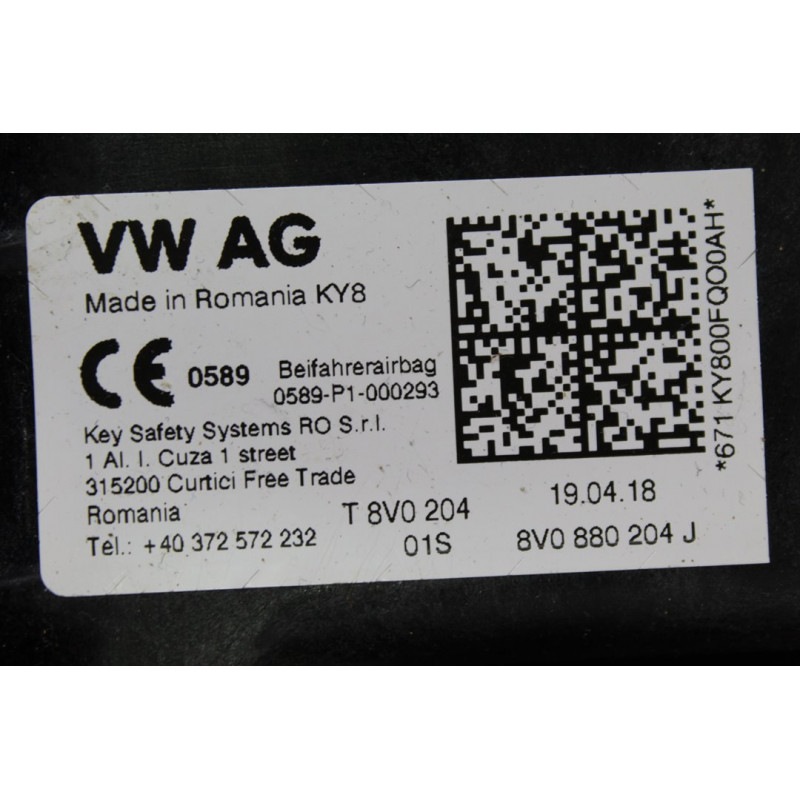  KIT AIRBAG VOLKSWAGEN GOLF VII BERLINA (BQ1/BE2) Advance 2018 213513 VOLKSWAGEN - 15