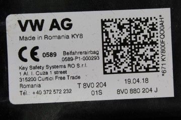  KIT AIRBAG VOLKSWAGEN GOLF VII BERLINA (BQ1/BE2) Advance 2018 213513 VOLKSWAGEN - 15