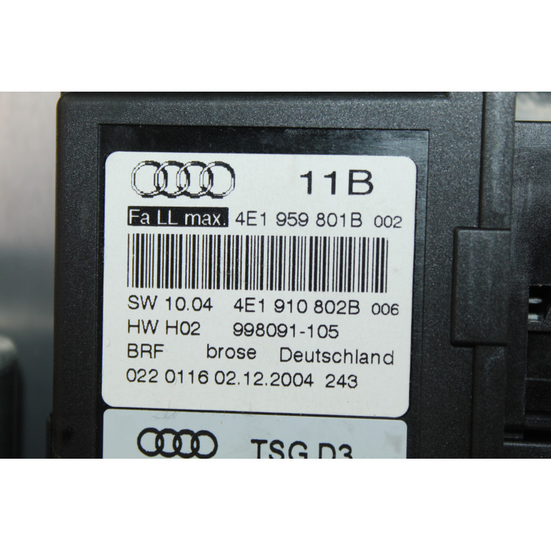 4E1959801B  ELEVALUNAS DELANTERO IZQUIERDO AUDI A8 (4E) 3.0 TDI Quattro 2005 4E1959801B 211564 AUDI - 4