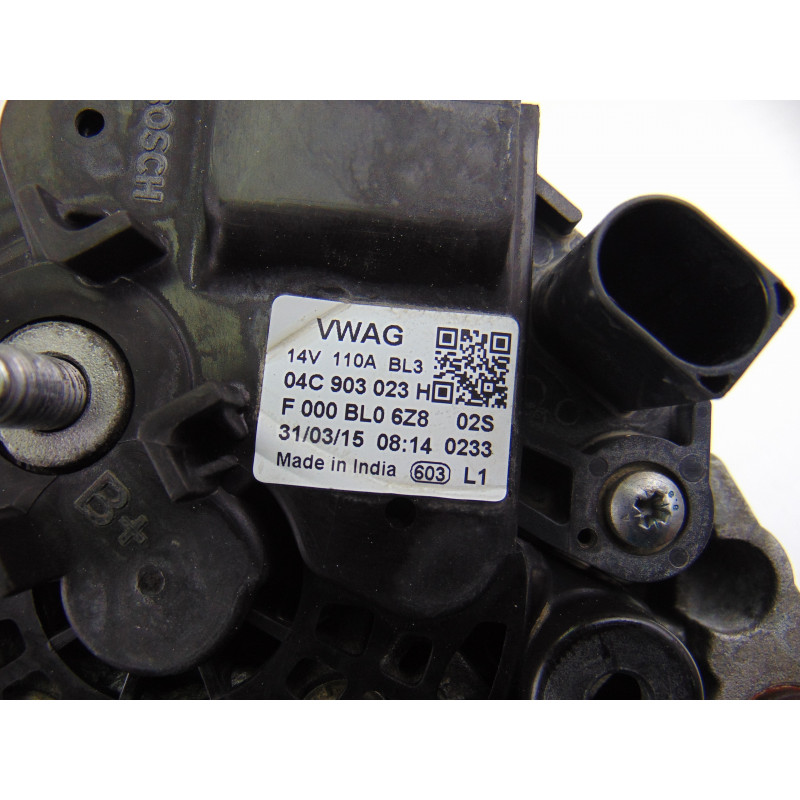 04C903023H  ALTERNADOR SEAT IBIZA SC (6P5) Style Connect 2016 04C903023H 195486 SEAT - 5