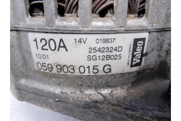 059903015G  ALTERNADOR AUDI A6 BERLINA (4B2) 2.5 TDI 2001 059903015G 209813 AUDI - 1