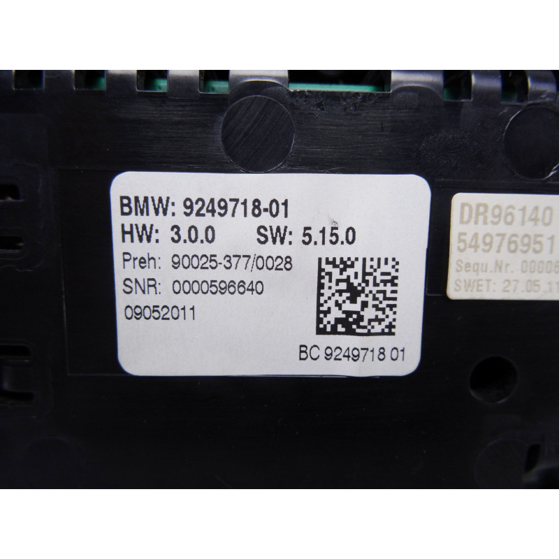 9249718 MANDO CLIMATIZADOR BMW SERIE 7 (F01/F02) 740d xDrive 2011 9249718 210594 BMW - 5