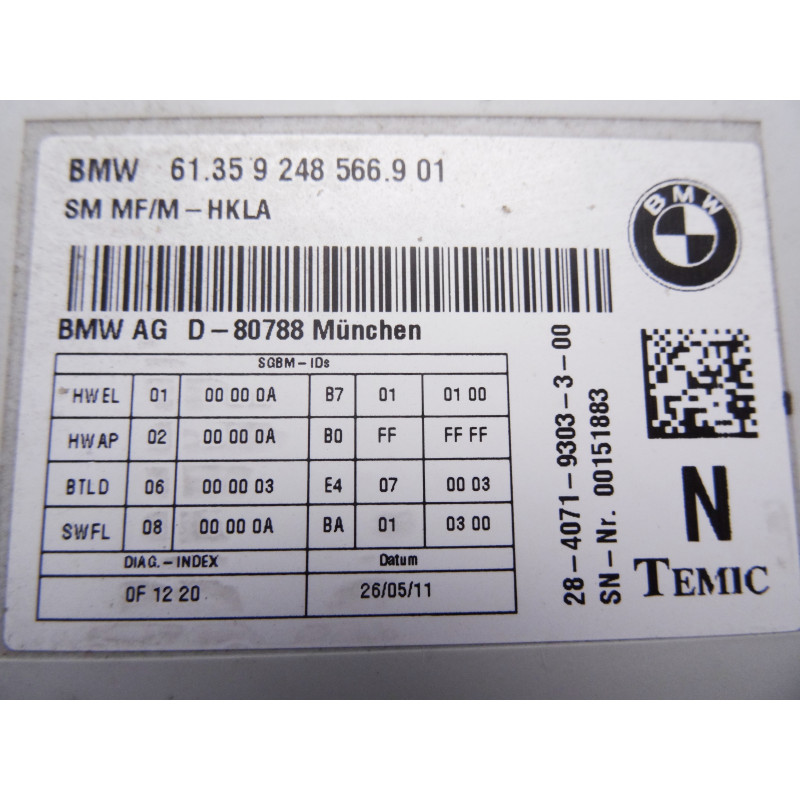 9248566 MODULO ELECTRONICO BMW SERIE 7 (F01/F02)