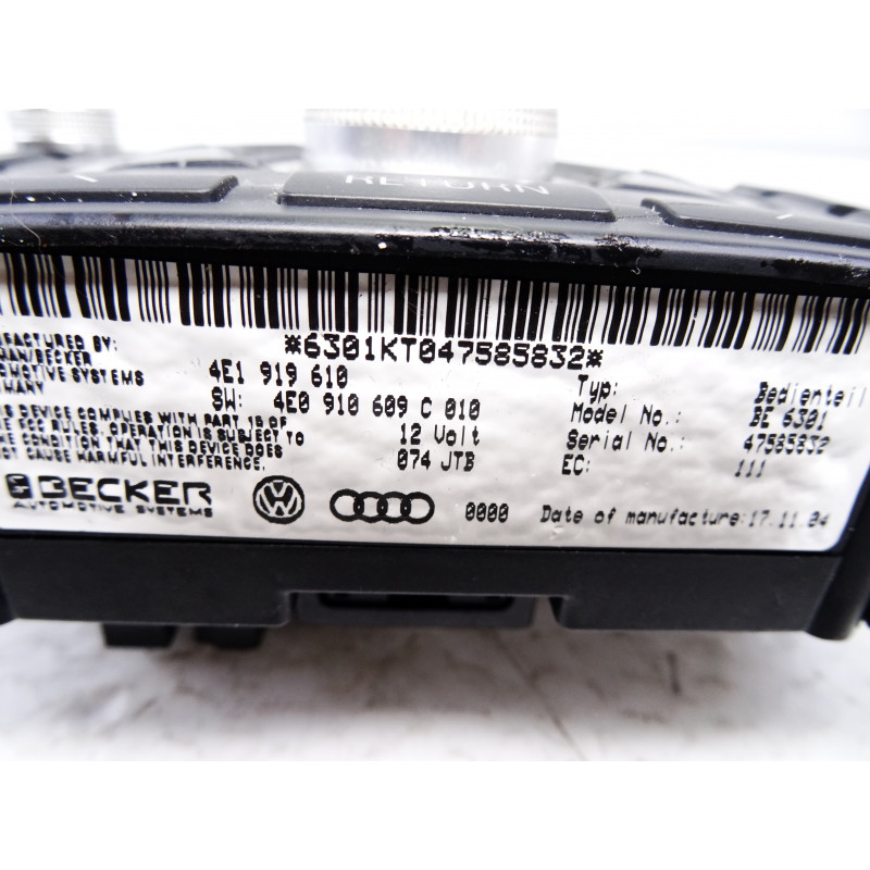 4E1919610  MANDO MULTIFUNCION AUDI A8 (4E) 3.0 TDI Quattro 2005 4E1919610 211539 AUDI - 2