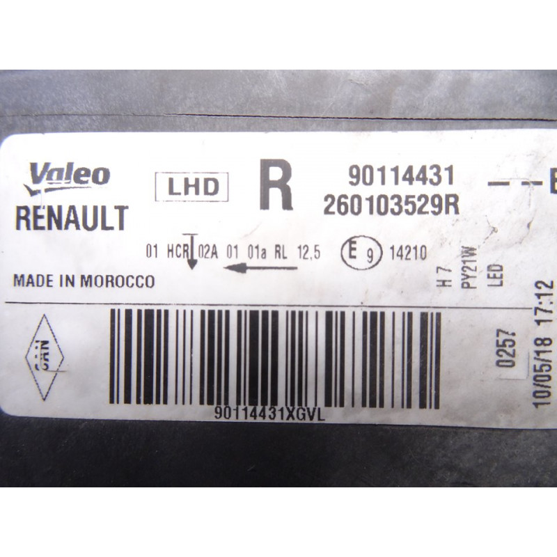 260103529R FARO DERECHO DACIA SANDERO II Basis 2018 260103529R 212977 DACIA - 1