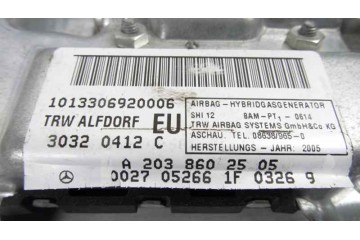 A2038602505 AIRBAG LATERAL DELANTERO IZQUIERDO MERCEDES-BENZ CLASE C (BM 203) FAMILIAR
