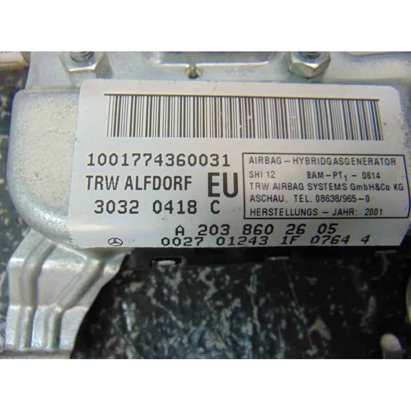 A2038602605 AIRBAG LATERAL DELANTERO DERECHO MERCEDES-BENZ CLASE C (BM 203) BERLINA