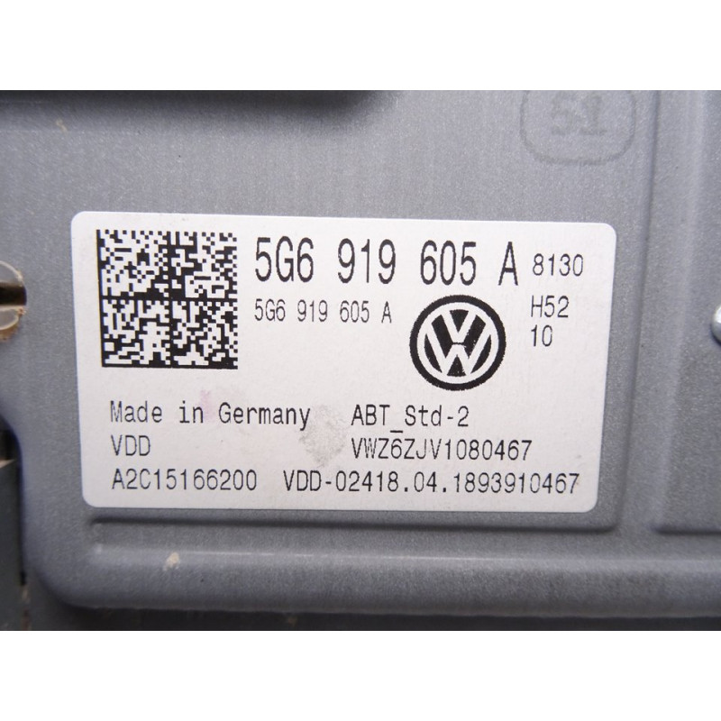 5G6919605A SISTEMA AUDIO / RADIO CD VOLKSWAGEN GOLF VII BERLINA (BQ1/BE2) Advance 2018 5G6919605A 213528 VOLKSWAGEN - 3