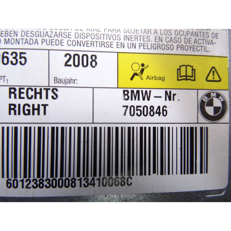 7050846 AIRBAG LATERAL DELANTERO DERECHO BMW SERIE 6 COUPE (E63)