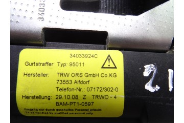34033924C CINTURON SEGURIDAD TRASERO CENTRAL VOLVO XC60 Kinetic AWD 2009 34033924C 211817 VOLVO - 2