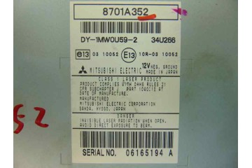 8701A352 SISTEMA AUDIO / RADIO CD MITSUBISHI ASX (GA0W) Motion 2WD 2010 8701A352 187729 MITSUBISHI - 1
