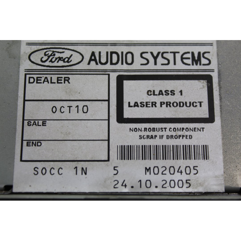 4M5T18C815BJ SISTEMA AUDIO / RADIO CD FORD FOCUS BERLINA (CAP) Trend 2005 4M5T18C815BJ 213438 FORD - 7
