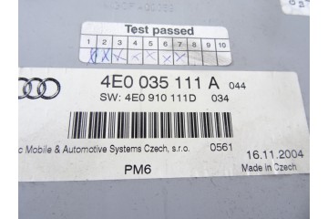 4E0035111A  MODULO ELECTRONICO AUDI A8 (4E) 3.0 TDI Quattro 2005 4E0035111A 207854 AUDI - 3