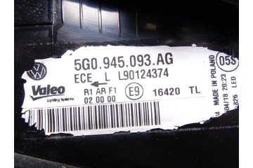 5G0945093AG  PILOTO TRASERO IZQUIERDO INTERIOR VOLKSWAGEN GOLF VII BERLINA (BQ1/BE2) Advance 2018 5G0945093AG 213534 VOLKSWAGEN 