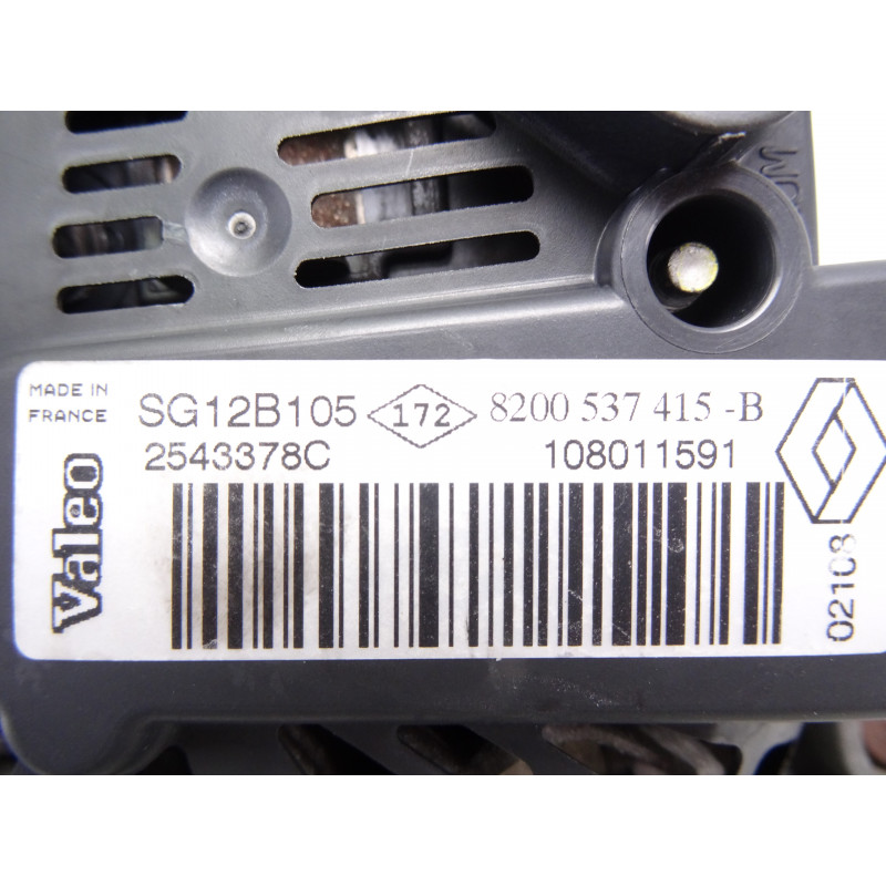 8200537415B  ALTERNADOR NISSAN KUBISTAR (X76) Premium (L1) 2008 8200537415B 212034 NISSAN - 1