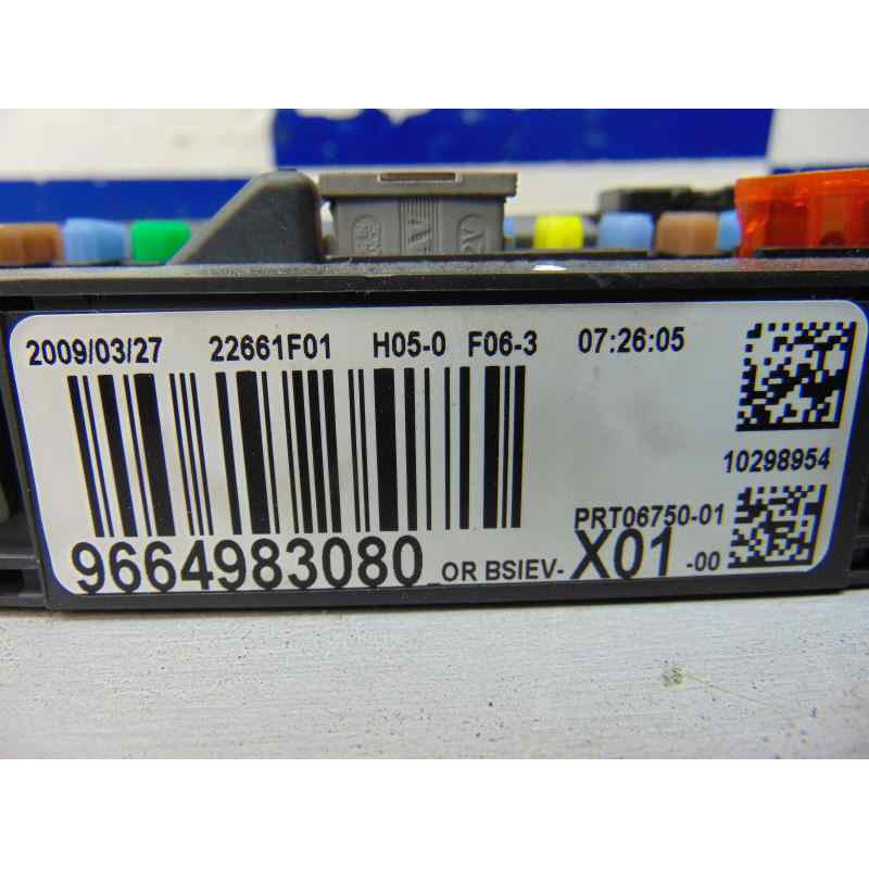 9664983080 CAJA RELES / FUSIBLES PEUGEOT 207