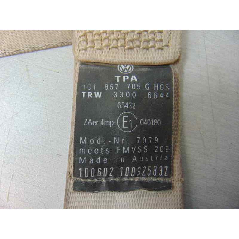 1C1857705G CINTURON SEGURIDAD DELANTERO IZQUIERDO VOLKSWAGEN NEW BEETLE BERLINA (9C1/1C1)