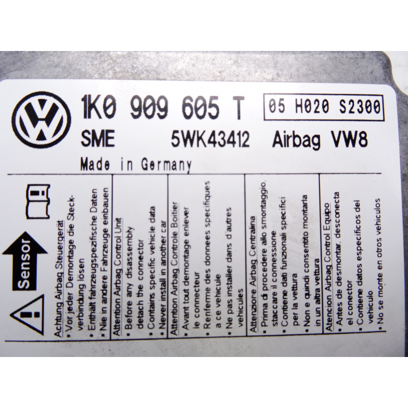 1K0909605T CENTRALITA AIRBAG VOLKSWAGEN GOLF PLUS V (5M1)