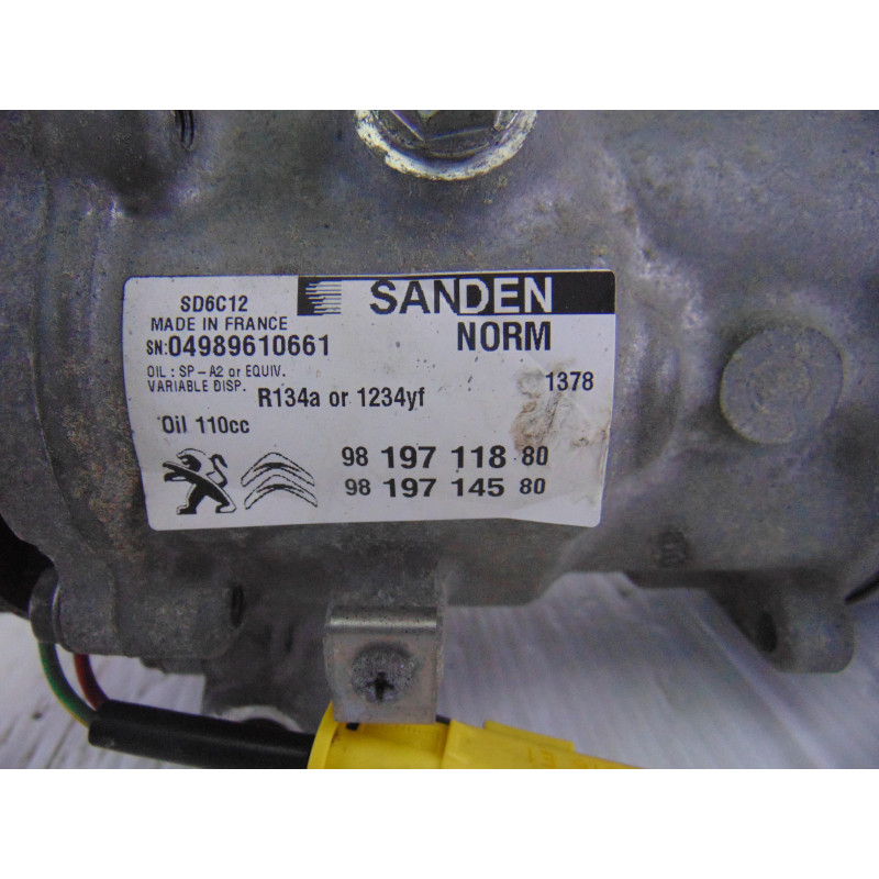 9819711880 COMPRESOR AIRE ACONDICIONADO PEUGEOT 508 SW