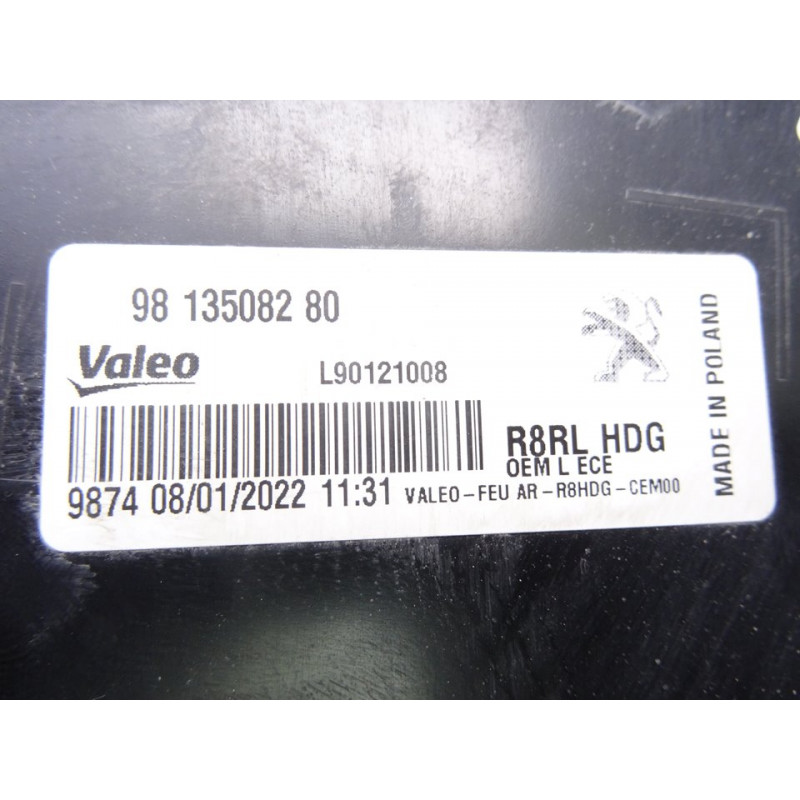 9813508280 PILOTO TRASERO IZQUIERDO INTERIOR PEUGEOT 508