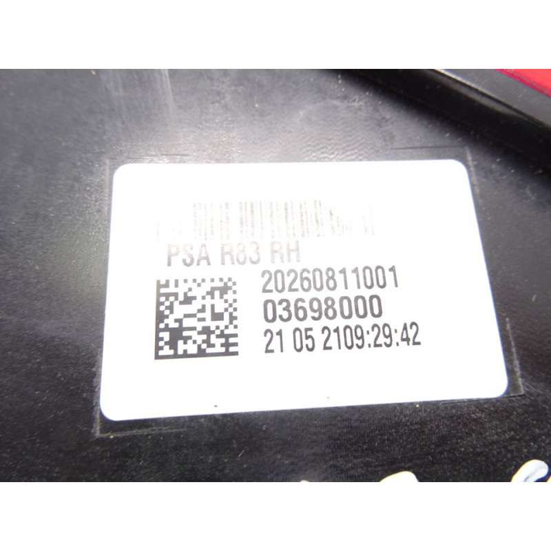 20260811001 PILOTO TRASERO DERECHO PARAGOLPES PEUGEOT 508