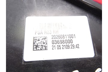 20260811001 PILOTO TRASERO DERECHO PARAGOLPES PEUGEOT 508