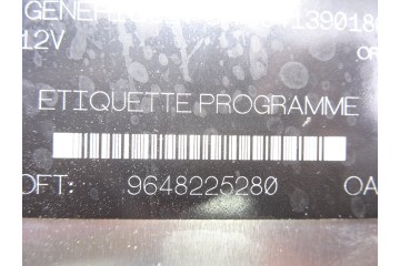 9648225280 CENTRALITA MOTOR UCE CITROEN BERLINGO 1.9 D SX Familiar 2003 9648225280 214280 CITROEN - 1