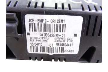 9809842880 PANTALLA MULTIFUNCION PEUGEOT PARTNER FURGÓN