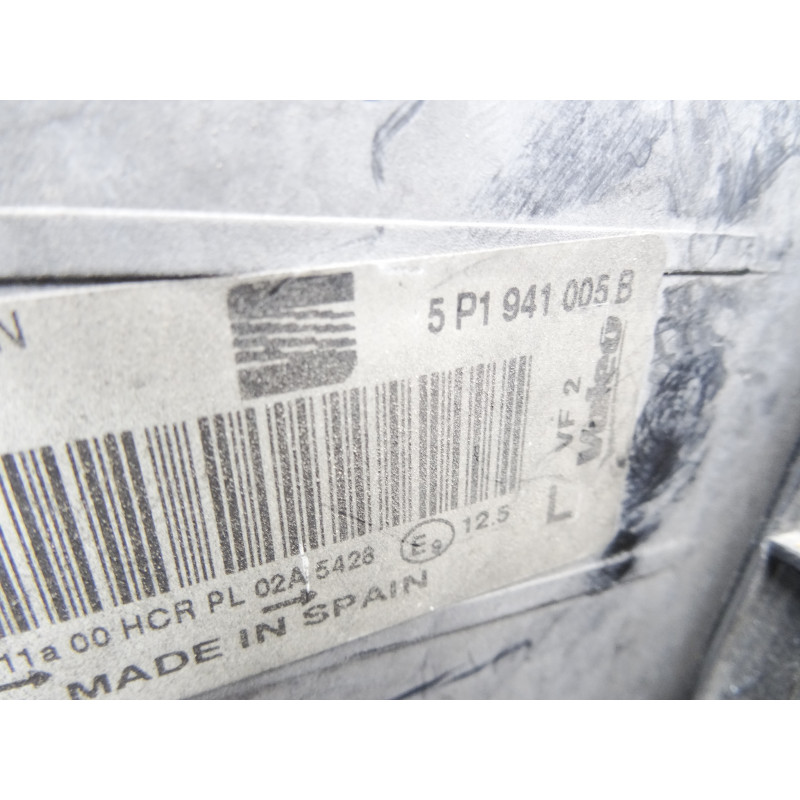 5P1941005B FARO IZQUIERDO SEAT TOLEDO (5P2) Sport-up 2006 5P1941005B 211596 SEAT - 1