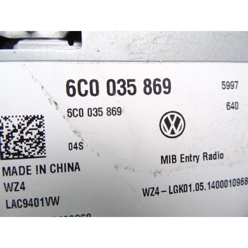 6C0035869 SISTEMA AUDIO / RADIO CD VOLKSWAGEN POLO V (6C1) Comfortline 2014 6C0035869 213048 VOLKSWAGEN - 3